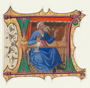 Initiale L mit alttestamentlichem Propheten