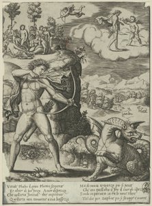 Apollo tötet Python, Platte eins aus Die Geschichte von Apollo und Daphne