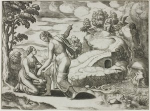 Isoliertes Motiv aus der Geschichte von Psyche