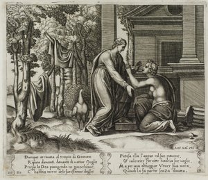 Juno schickt Psyche weg von Master of the Die