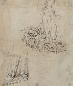 Weibliche Figur kniend im Gebet [verso]