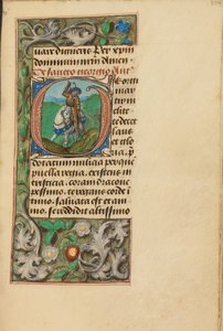 Initiale G: Heiliger Georg und der Drache von Master of the Dresden Prayer Book