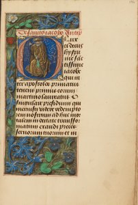 Initiale O: Heiliger Jakobus der Ältere von Master of the Dresden Prayer Book