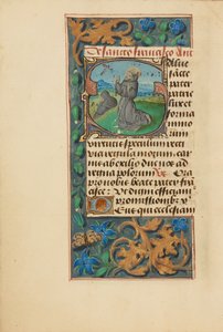 Initiale S: Die Stigmatisierung des Heiligen Franziskus von Master of the Dresden Prayer Book