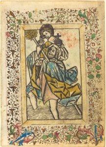 Heiliger Christophorus von Master of the Dutuit Mount of Olives