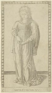 Arithmetik, Platte 25 aus Künste und Wissenschaften von Master of the E Series Tarocchi