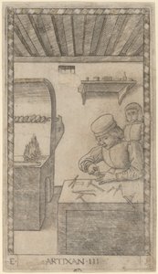 Handwerker von Master of the E Series Tarocchi