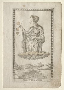 Geometrie aus den Tarocchi, Serie C: Freie Künste, Nr. 24 von Master of the E Series Tarocchi