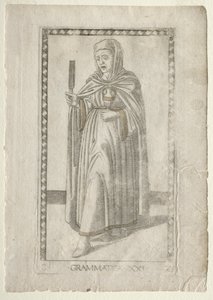 Grammatik aus den Tarocchi, Serie C: Freie Künste, Nr. 21, vor 1467 von Master of the E Series Tarocchi