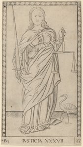 Gerechtigkeit von Master of the E Series Tarocchi