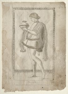 Der Diener aus dem Tarocchi, Serie E: Bedingungen des Menschen, Nr. 2, vor 1467