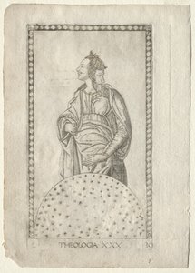 Theologie aus dem Tarocchi, Serie C: Freie Künste, #30, vor 1467 von Master of the E Series Tarocchi