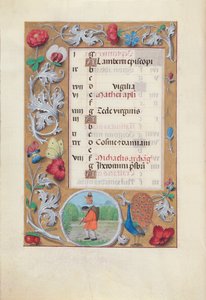 Stundenbuch der Königin Isabella der Katholischen, Königin von Spanien: Fol. 10v, September, um 1500 von Master of the First Prayerbook of Maximillian