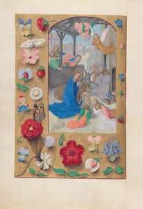 Stundenbuch der Königin Isabella der Katholischen, Königin von Spanien: Fol. 126v, Geburt Christi, ca. 1500
