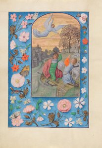 Stundenbuch von Königin Isabella der Katholischen, Königin von Spanien: Fol. 131v, Verkündigung an die Hirten