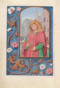 Stundenbuch der Königin Isabella der Katholischen, Königin von Spanien: Fol. 171, St. Johannes der Evangelist, ca. 1500