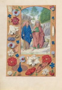 Stundenbuch der Königin Isabella der Katholischen, Königin von Spanien: Fol. 175v, Heilige Philipp & Jakobus von Master of the First Prayerbook of Maximillian