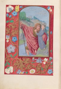 Stundenbuch der Königin Isabella der Katholischen, Königin von Spanien: Fol. 179v, St. Christophorus von Master of the First Prayerbook of Maximillian