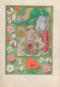 Stundenbuch der Königin Isabella der Katholischen, Königin von Spanien: Fol. 185v, St. Hieronymus von Master of the First Prayerbook of Maximillian