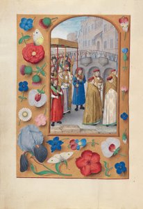 Stundenbuch von Königin Isabella der Katholischen, Königin von Spanien: Fol. 43v, Prozession des Sakraments von Master of the First Prayerbook of Maximillian