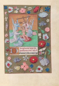 Stundenbuch der Königin Isabella der Katholischen, Königin von Spanien: Fol. 50r, Christuskind mit Leidenswerkzeugen