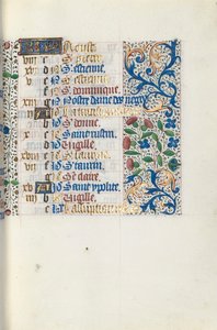 Stundenbuch Gebrauch von Rouen: fol. 8r, ca. 1470 von Master of the Geneva Latini