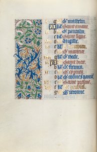 Stundenbuch Gebrauch von Rouen: fol. 9v, ca. 1470 von Master of the Geneva Latini