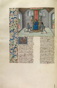 John von Gaunt lädt Gäste zur Hochzeit seiner Tochter mit dem König von Portugal ein von Master of the Getty Froissart