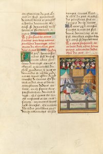 Jacques de Lalaing kämpft gegen den Knappe Jean Pitois am Waffenplatz des Tränenbrunnens von Master of the Getty Lalaing