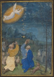 Die Verkündigung an die Hirten von Master of the Houghton Miniatures