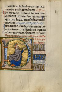 Initiale D: David im Gebet von Master of the Ingeborg Psalter