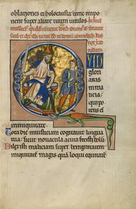 Initiale Q: David vor Saul von Master of the Ingeborg Psalter