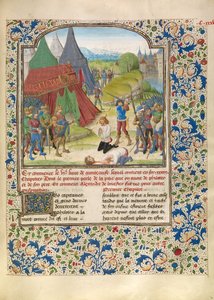 Die Hinrichtung von Philotas von Master of the Jardin de vertueuse consolation