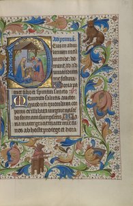 Initiale D: Die Geburt Christi von Master of the Lee Hours