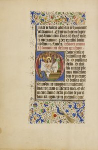 Initiale O: Der Schmerzensmann von Master of the Llangattock Hours
