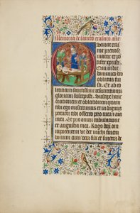 Initiale O: Das Martyrium des Heiligen Erasmus