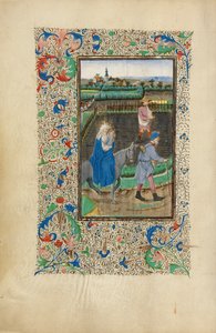 Die Flucht nach Ägypten von Master of the Llangattock Hours