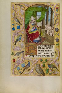 Der heilige Nikolaus rettet drei Jugendliche aus einem Fass von Master of the Lübeck Bible