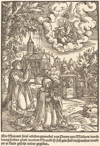 Ein Mann mit seiner ehelichen Gemahlin von Master of the Miracles of Mariazell