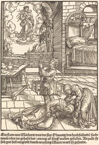 Eine Frau aus Marhern ... von Master of the Miracles of Mariazell