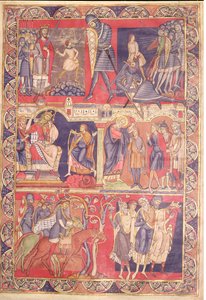 Szenen aus dem Leben von Samuel, Saul und David, aus der Winchester Bibel, 1160-80