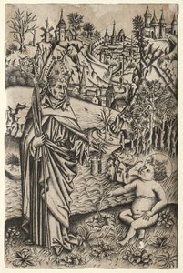 St. Augustinus und das Kind am Meeresufer von Master of the Nuremberg Passion