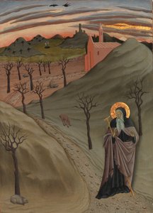 Der heilige Antonius der Abt in der Wüste, ca. 1435