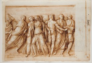 Rückkehr des Meleager von einem römischen Sarkophag, Rom, Palazzo Barberini, ca. 1512-17