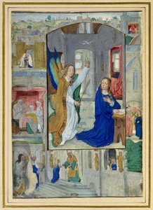 Verkündigung, aus einem Stundenbuch von Master of the Prayerbook