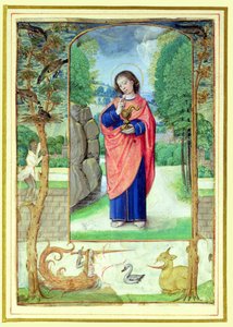St. Johannes der Evangelist, aus einem Stundenbuch