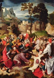 Das Tragen des Kreuzes von Master of the Repudiation of Hagar