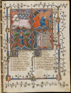 Miniatur aus einem Manuskript des Roman de la Rose von Guillaume de Lorris und Jean de Meun, 1353 von Master of the Rose novels