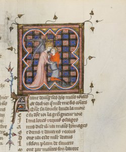 Miniatur aus einem Manuskript des Roman de la Rose von Guillaume de Lorris und Jean de Meun, 1353