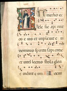 Folio aus einem Graduale, spätes 15. Jahrhundert von Master of the Saluces Hours (attr. to)